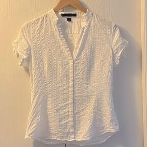 Express White Button Down Women's Shirt